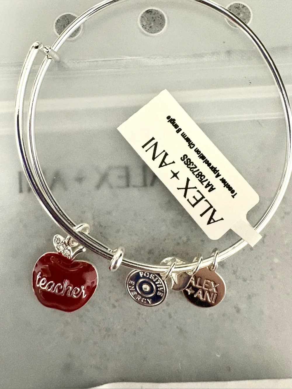 Alex and Ani Teacher Appreciation Charm Bangle - Picture 3 of 4